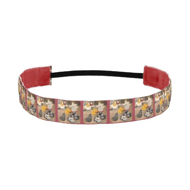 Seven Trumpeter Pigeons Athletic Headband (Front)