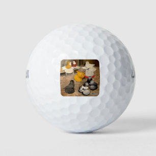 Seven Trumpeter Pigeons Golf Balls
