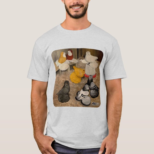 Seven Trumpeter Pigeons T-Shirt (Front)