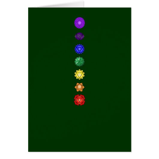 Seven vertical chakras cards (Front)