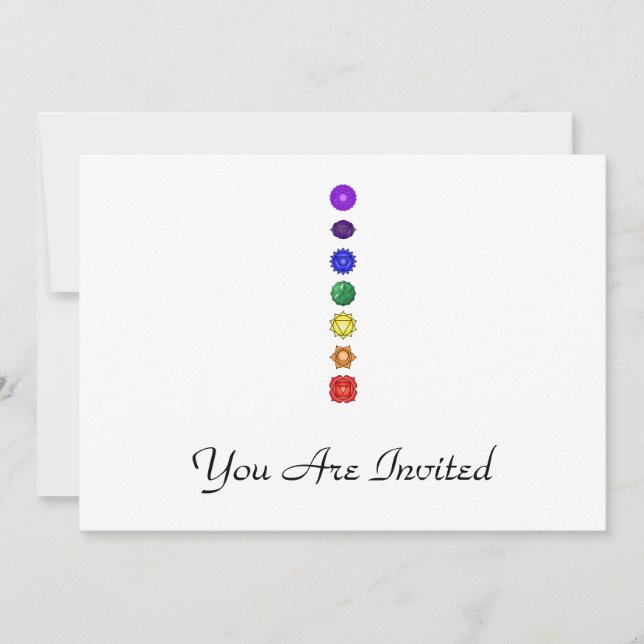Seven vertical chakras invitation (Front)
