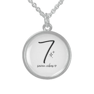 Seven Vibes Minimal Aesthetic Necklace Pendant