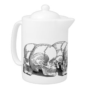 Seven Vintage Skulls Teapot