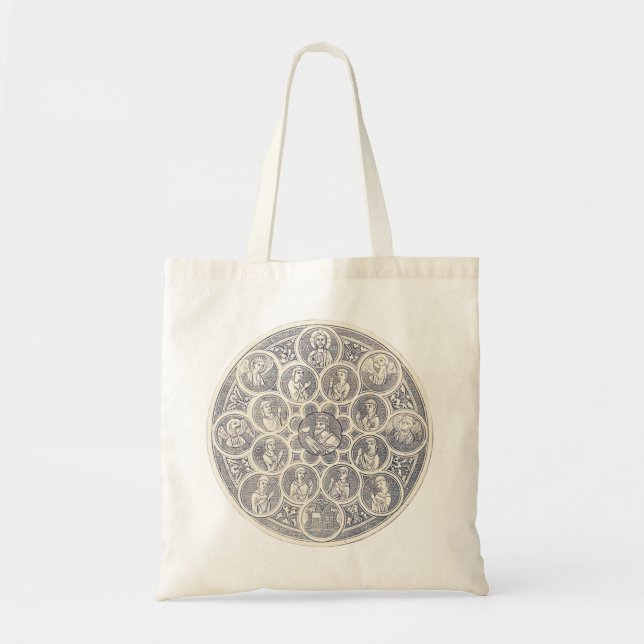 Seven virtues and Jesus Christ Tote Bag (Front)
