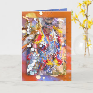 SEVEN WOLF SPIRITS NATIVE AMERICAN DANCER CARD