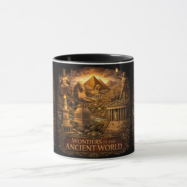 Seven Wonders of the Ancient World Mug (Center)