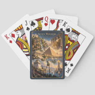 Seven Wonders of the World Historical Art Poker Cards