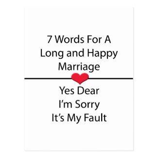 Seven Words For a Long and Happy Marriage