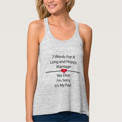 Seven Words For a Long and Happy Marriage Tank Top