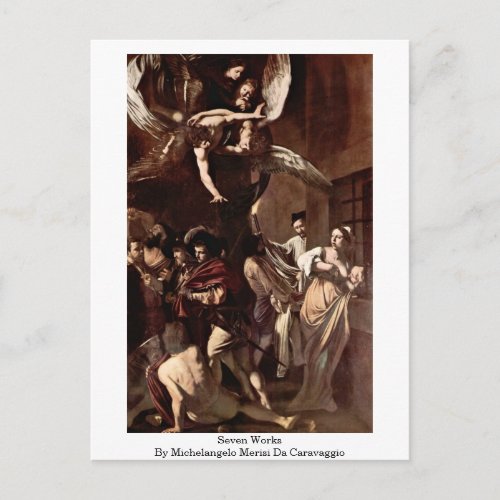 Seven Works By Michelangelo Merisi Da Caravaggio Postcard