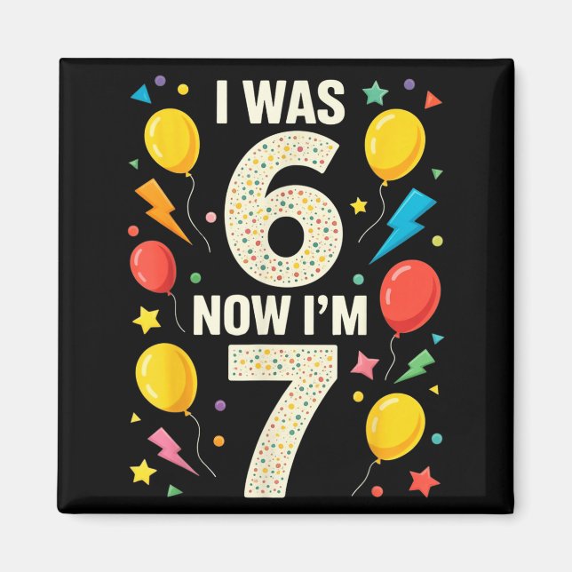 Seven Year Old Birthday 7 Year Old For Kids Girls  Magnet (Front)