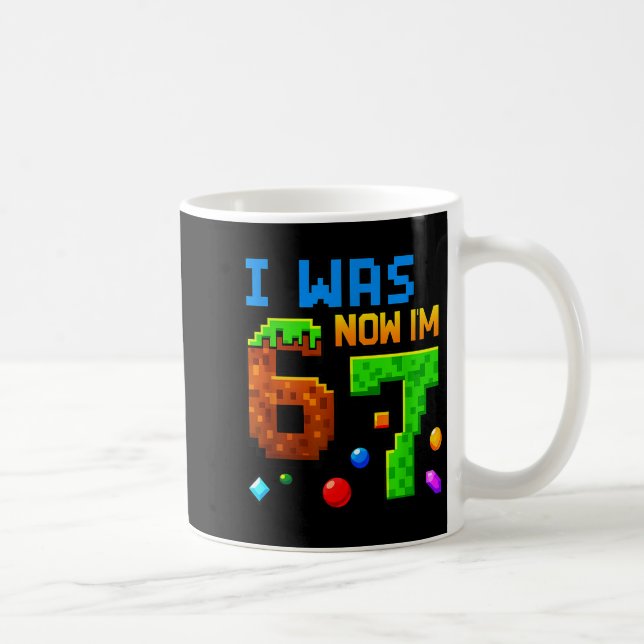 Seven Year Old Birthday, Was 6 Now I'm 7 Funny 67  Coffee Mug (Right)