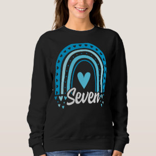 Seven Years Old Rainbow 7th Birthday Boy 7 Bday Sweatshirt