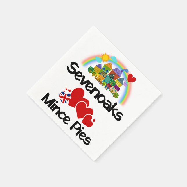 Sevenoaks, Kent UK Loves Mince Pies Napkins (Corner)