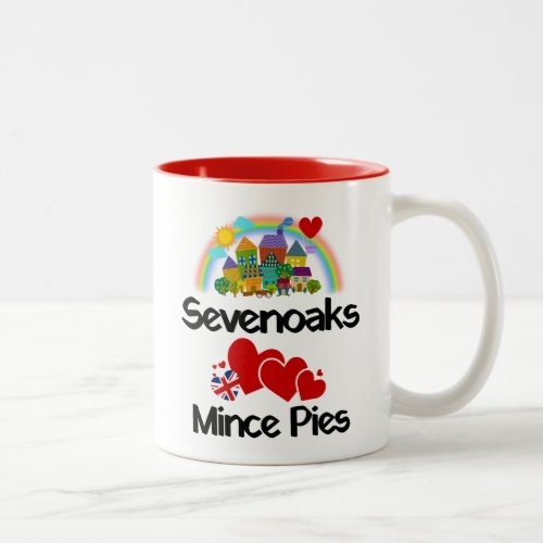 Sevenoaks Kent UK Loves Mince Pies Two_Tone Coffee Mug