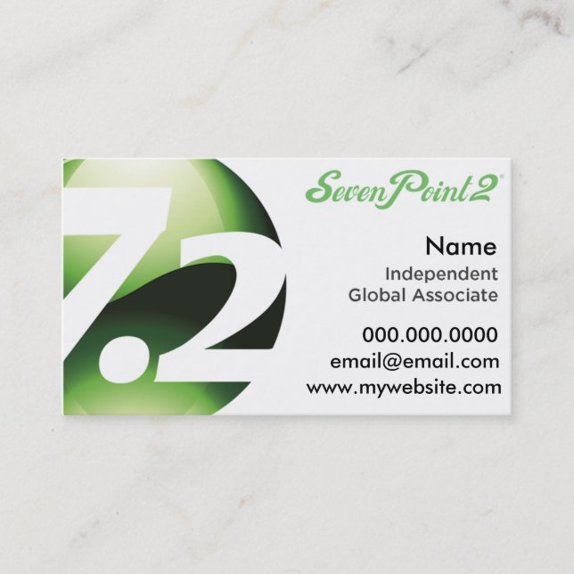 SevenPoint2 Weight Loss Made Simple Business Cards (Front)