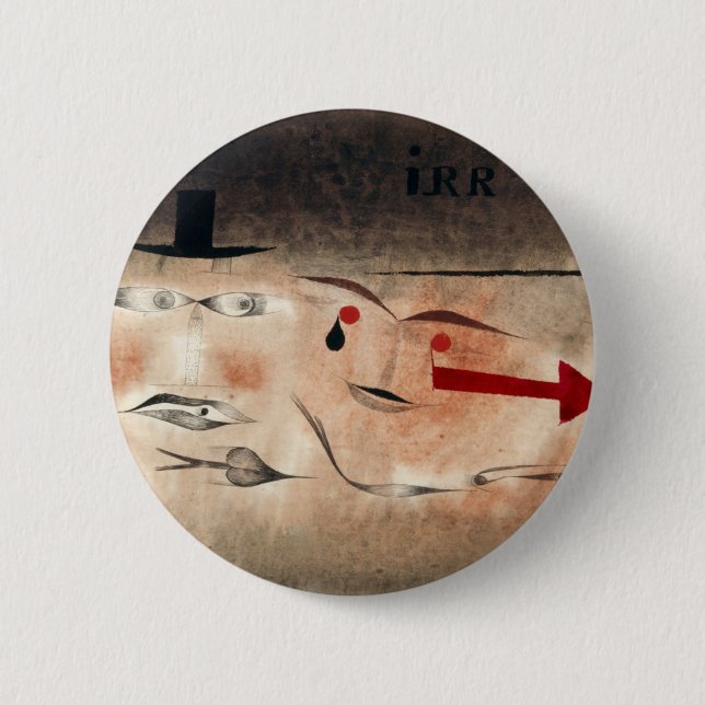 Seventeen, crazy (1923)  by paul klee button (Front)