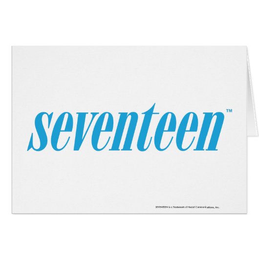 Seventeen Logo-Aqua Cards (Front Horizontal)