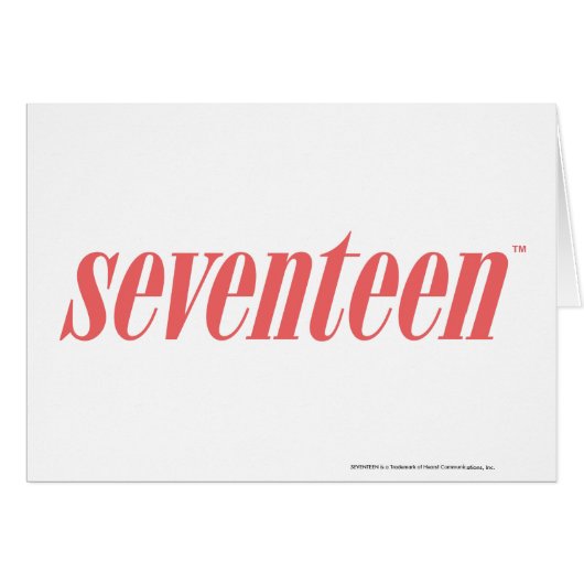 Seventeen Logo-LtPink Cards (Front Horizontal)