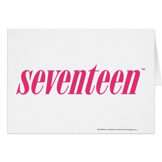 Seventeen Logo-Magenta Cards (Front Horizontal)