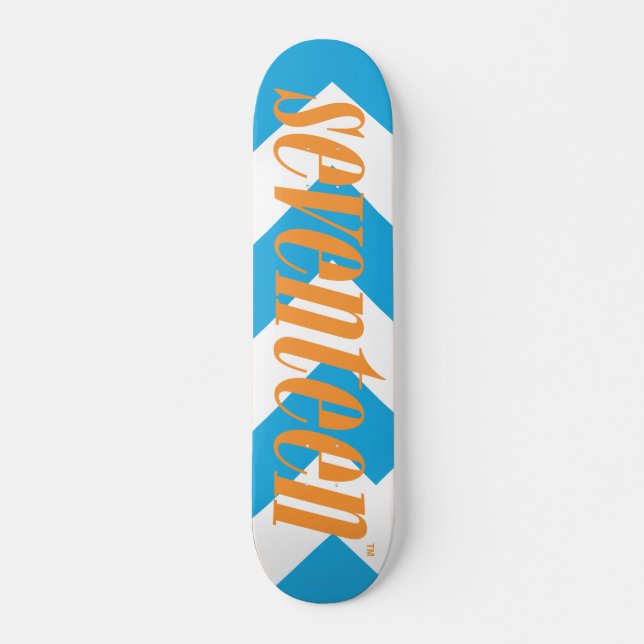 Seventeen Logo- Orange Skateboard Deck (Front)