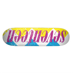 Seventeen Logo-Puprle Skateboard