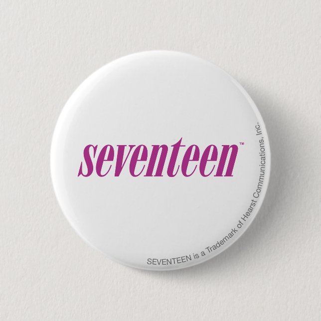 Seventeen  Logo-Purple Pinback Button (Front)