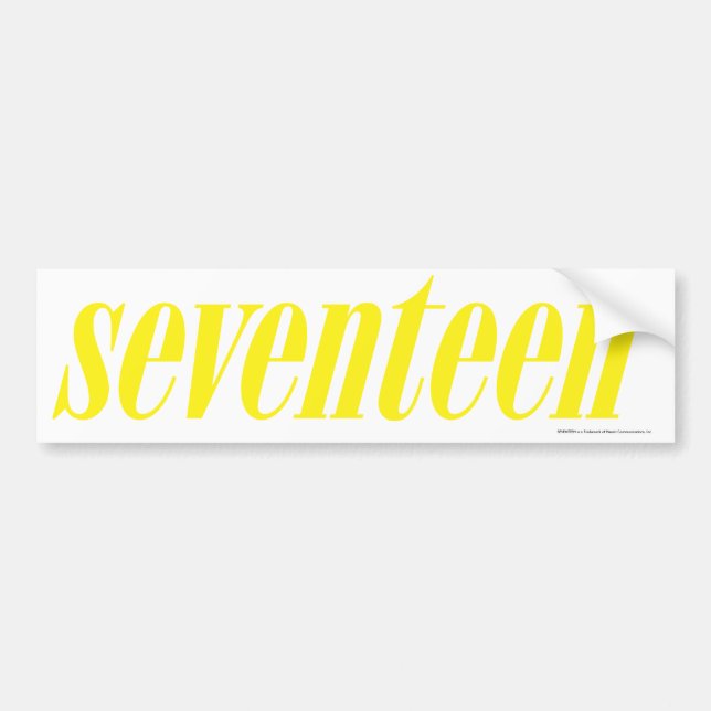 Seventeen Logo-Yellow Bumper Sticker (Front)