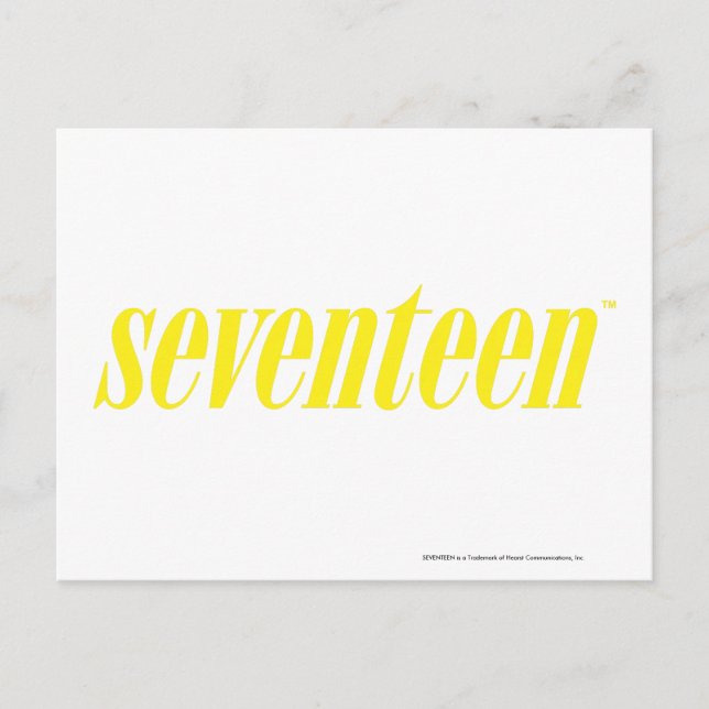 Seventeen Logo-Yellow Postcard (Front)