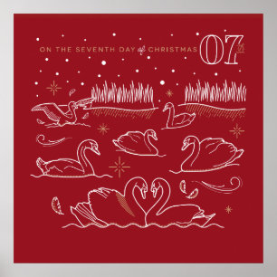 Seventh Day of Christmas Poster 24x24