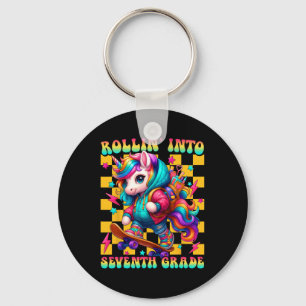 Seventh Grade Back To School First Day Girls Rolli Keychain