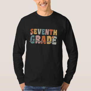 Seventh Grade Crew Student Teacher Groovy Retro Sc T-Shirt
