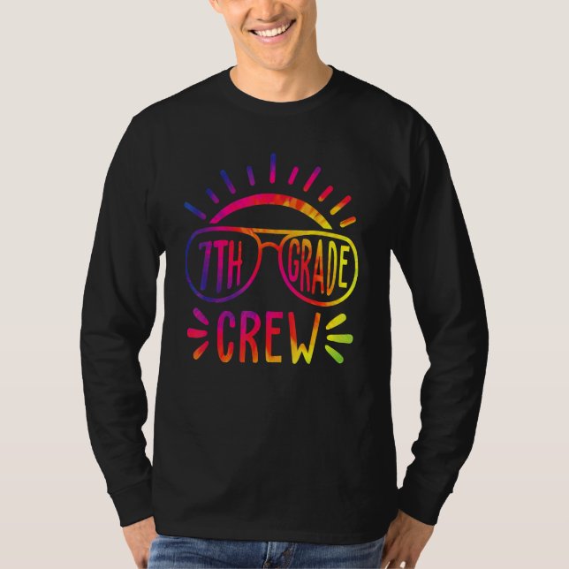 Seventh Grade Crew Tie Dye 7th Grade Back To Schoo T-Shirt (Front)