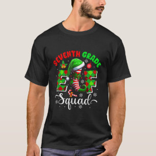 Seventh Grade Elf Squad Christmas Teachers Student T-Shirt