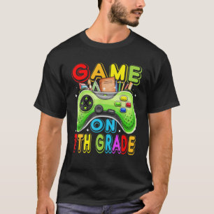 Seventh Grade Level Unlocked 7Th Grade Squad Back T-Shirt