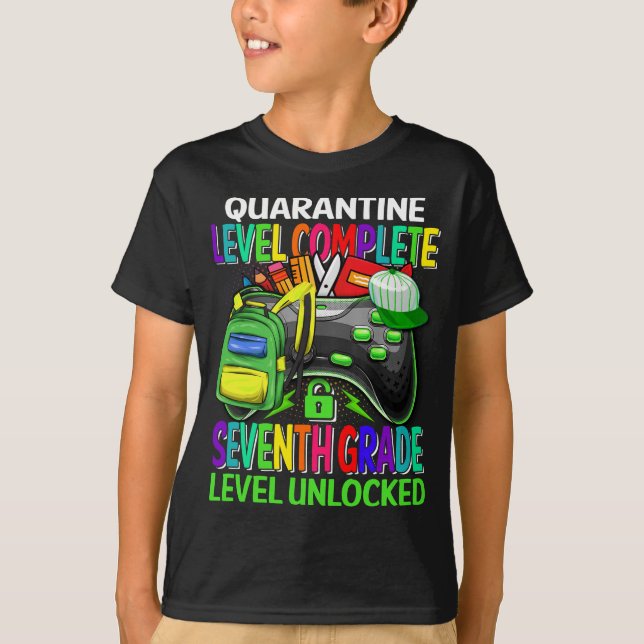 Seventh Grade Level Unlocked T-Shirt (Front)