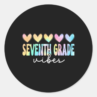 Seventh Grade S First Day Of School Back To School Classic Round Sticker