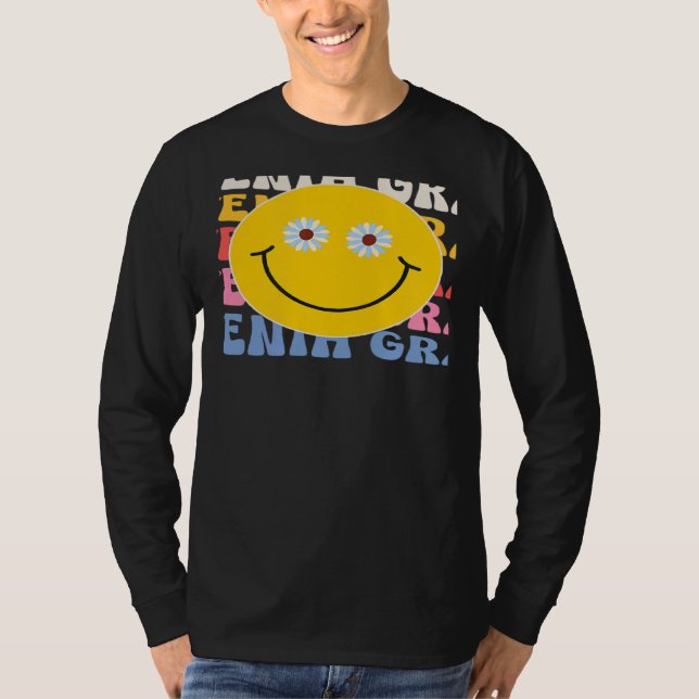 Seventh Grade Smile Groovy Back To School 7th Grad T-Shirt (Front)