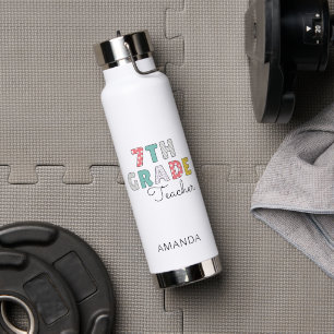 Seventh Grade Teacher Back to School Water Bottle