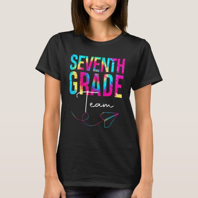 Seventh Grade Team Tie Dye Appreciation Day Back T T-Shirt (Front)