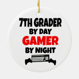 Seventh Grader Gamer Ceramic Ornament