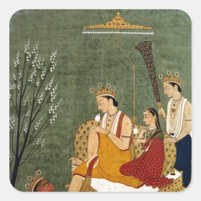 Seventh Incarnation of Vishnu as Rama-Chandra Square Sticker (Front)