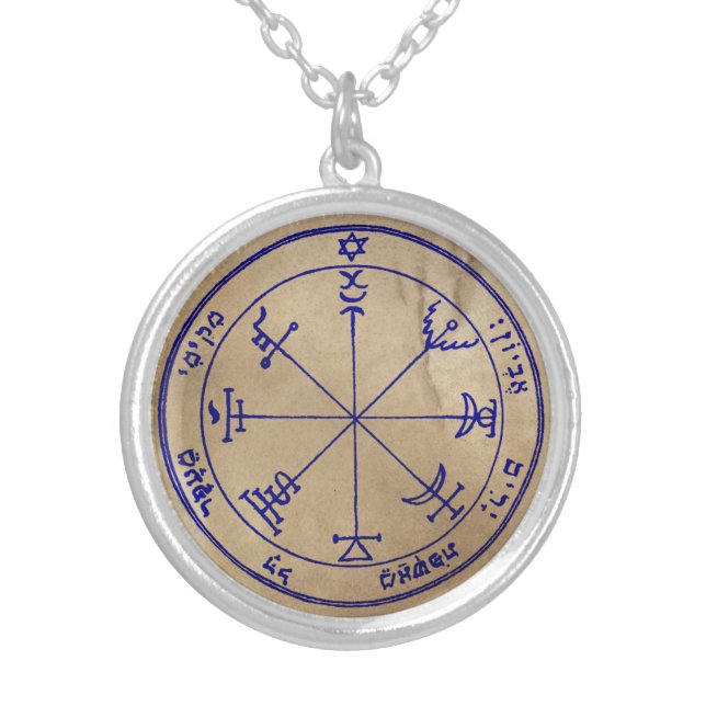Seventh Pentacle of Jupiter Silver Plated Necklace (Front)