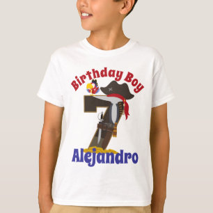 Seventh Pirate birthday boy 7th T-Shirt