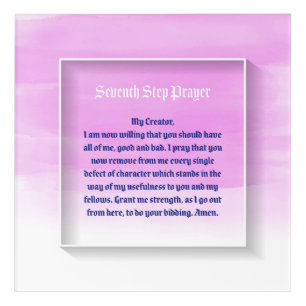 Seventh Step Prayer - Wall Art Décor