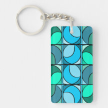 Seventies blue keychain