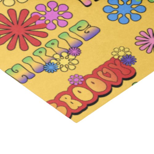 Seventies hippie pattern tiled party tissue paper