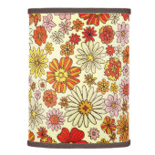 Seventies inspired warm floral print lamp shade (Right)