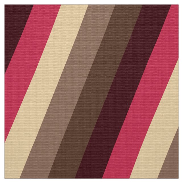 Seventies Neapolitan colors striped fabric  (Swatch)