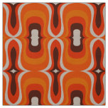 Seventies orange groove pattern fabric